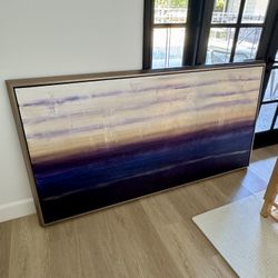 Large Framed Abstract Canvas Painting – Modern Neutral Wall Art (Oversized) 