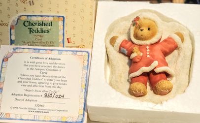 Cherished Teddies Carol Angels Snow How To Fly