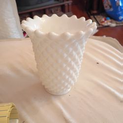 Imperial Glass Milk Glass vase with knobby design firm price $8 pick up only  865 Ellsworth avenue right off of East Livingston avenue Columbus Ohio 4