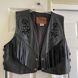Chrome Gear Women's Leather Motorcycle Vest