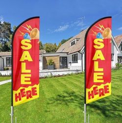 yard Sale or other promotion (2) 11’ Feather Flag Kits