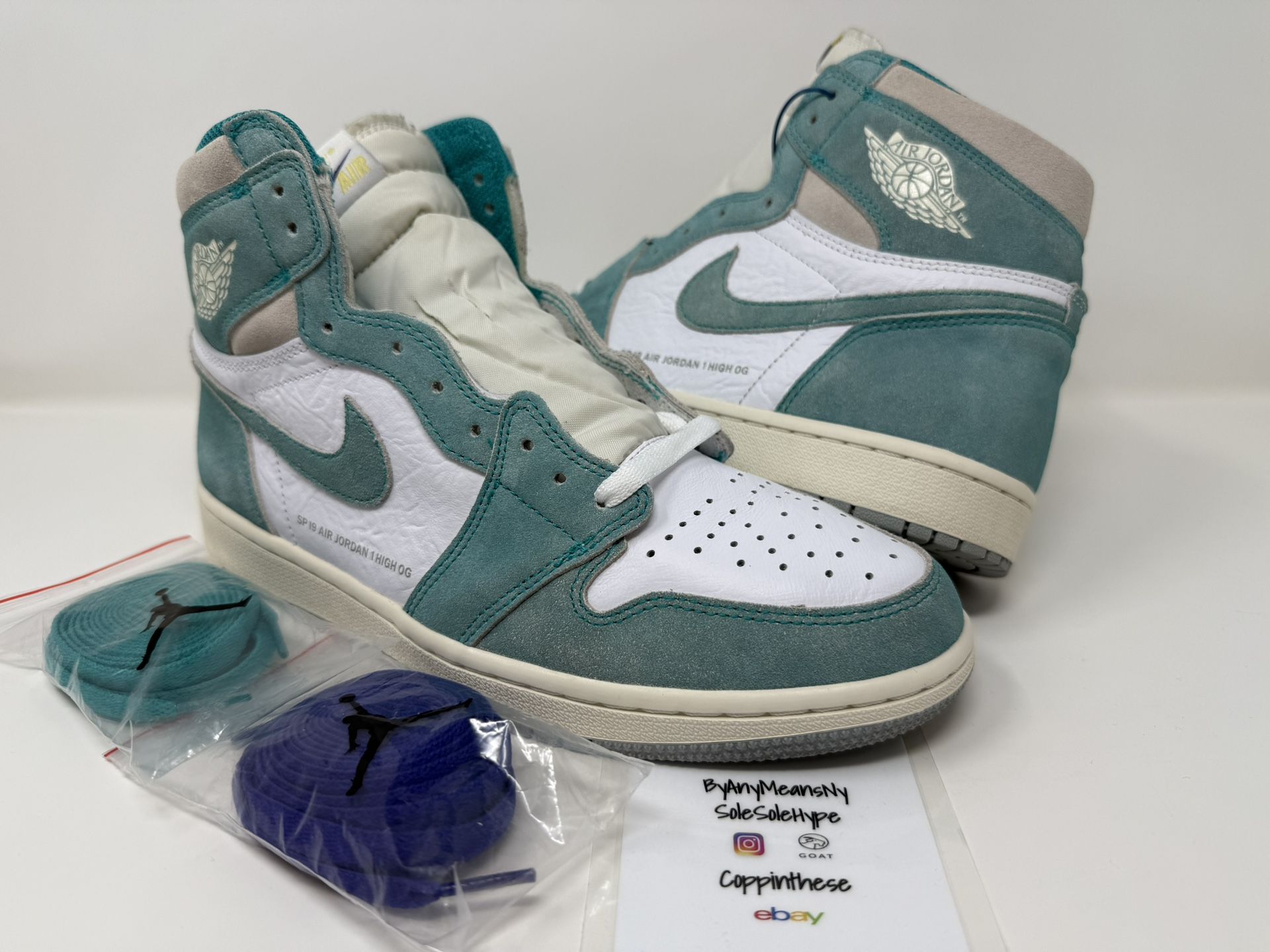 USED 2019 NIKE AIR JORDAN RETRO 1 TURBO GREEN SIZE 9.5