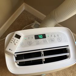  LG 6,000 BTU Portable Air Conditioner, 115V, Cools 250 Sq.Ft. with LCD Remote Control in White