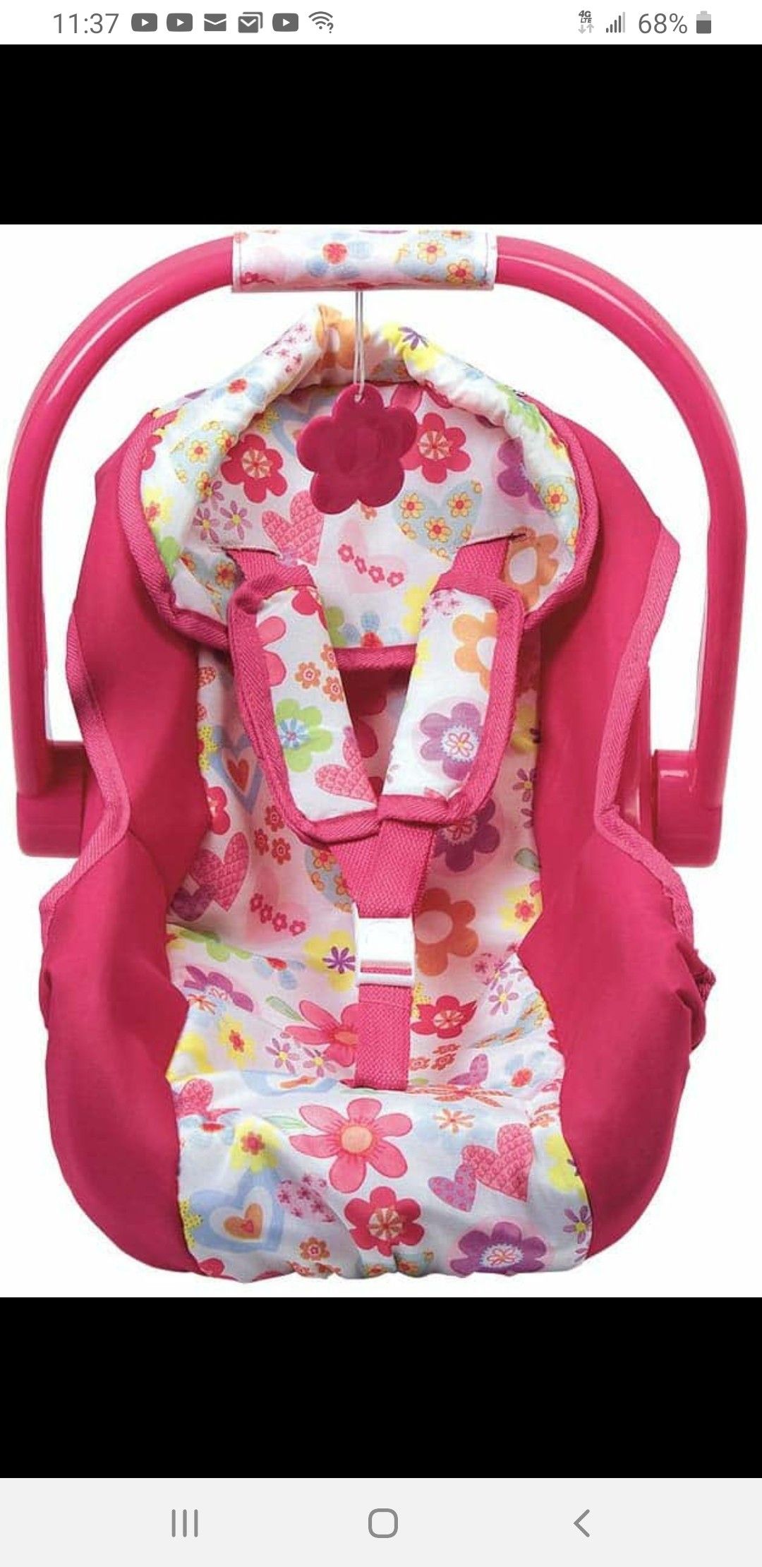 Car seat/ carrier for baby doll