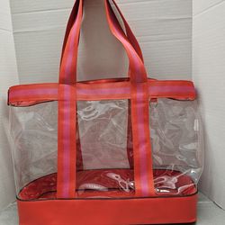 X-Large Clear Tote w/Handles - Great for beach/boating days.