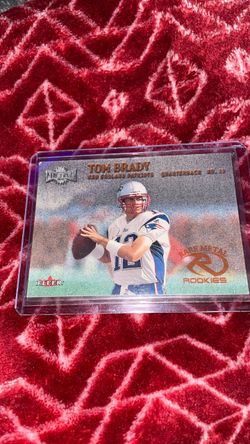Tom Brady Fleer Metal Rare Metal Rookies Card