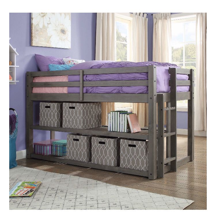 Twin bed with storage