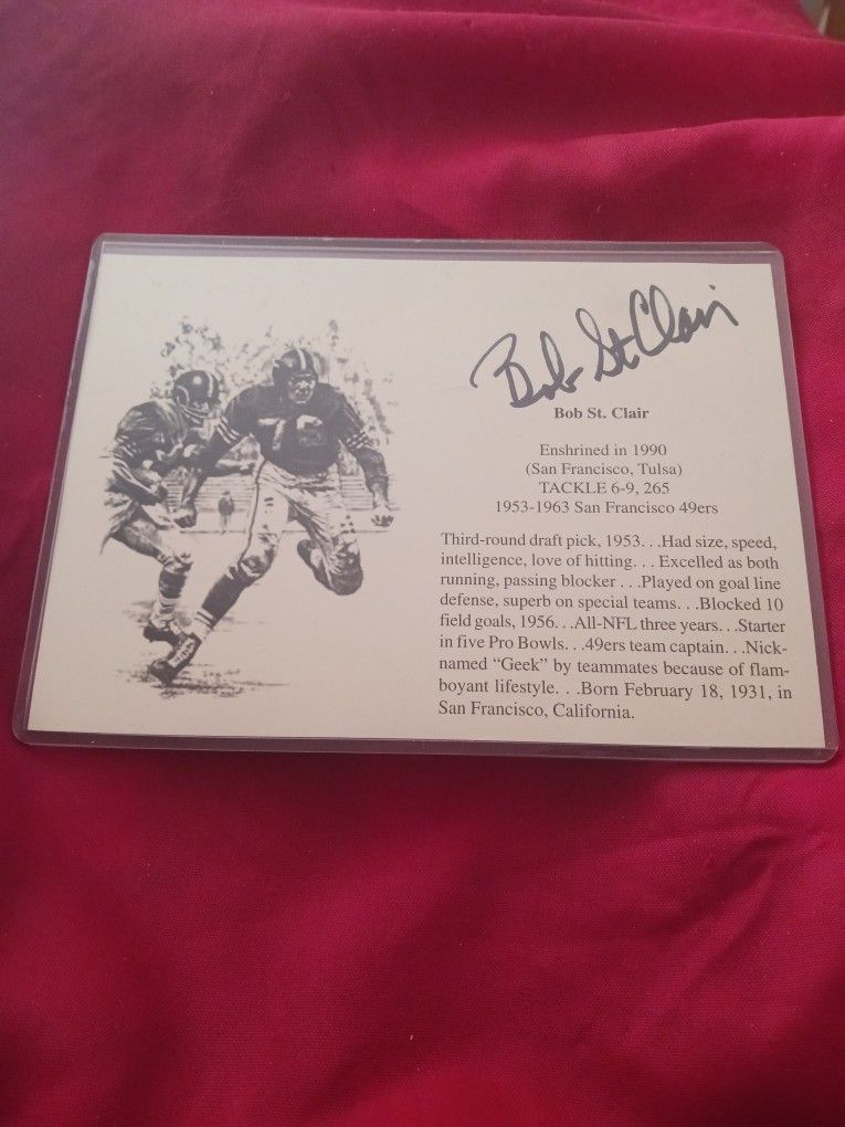 Bob St. Clair Autograph 