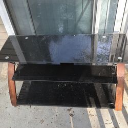 Glass tv stand