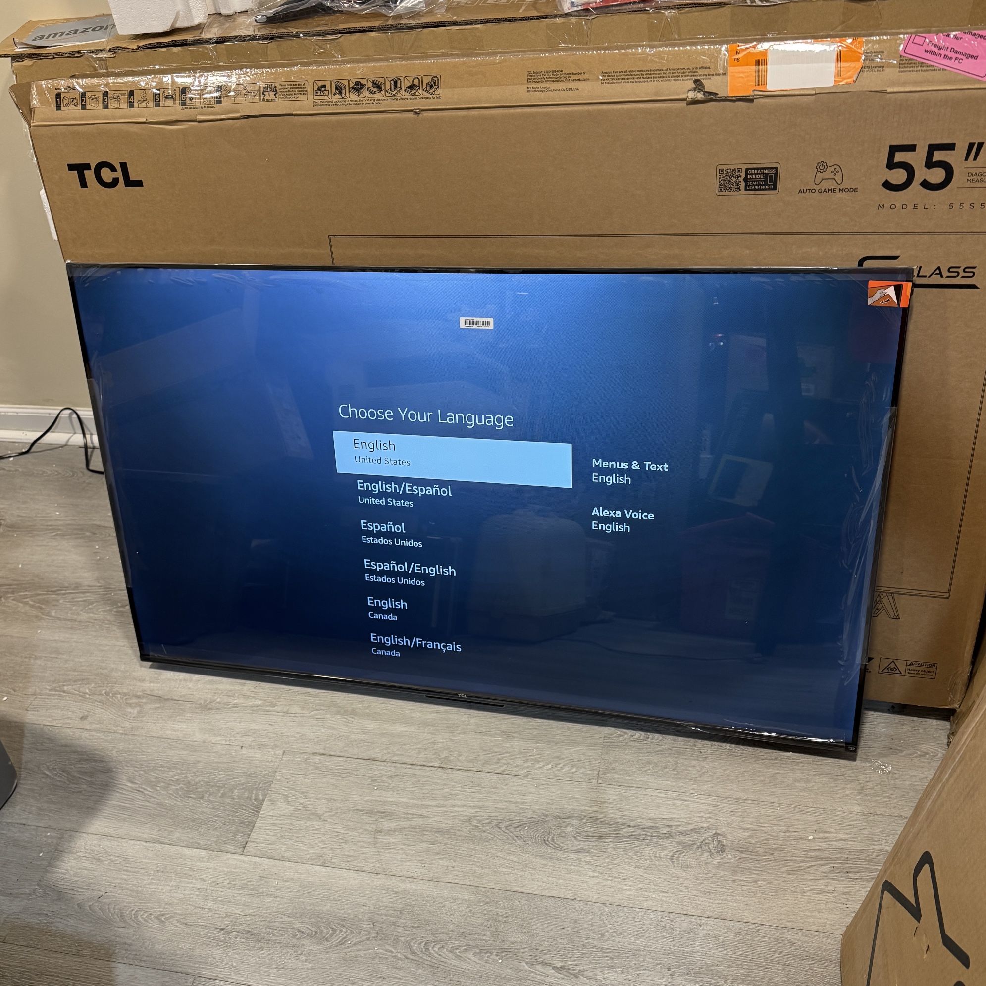 TCL 55" S CLASS 4K UHD HDR LED SMART TV WITH FIRE TV