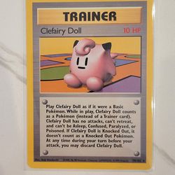 Pokémon TCG Card - Clefairy Doll - 70/102 - Rare - Base Set Unlimited [LP]