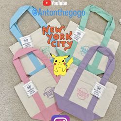 Trader Joe’s Mini Pastel Canvas Tote Bag Set