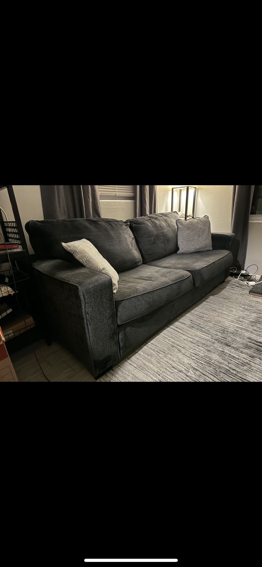 Dark Blue/grayish Couch $75