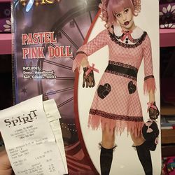 Pink Doll Costume Kids