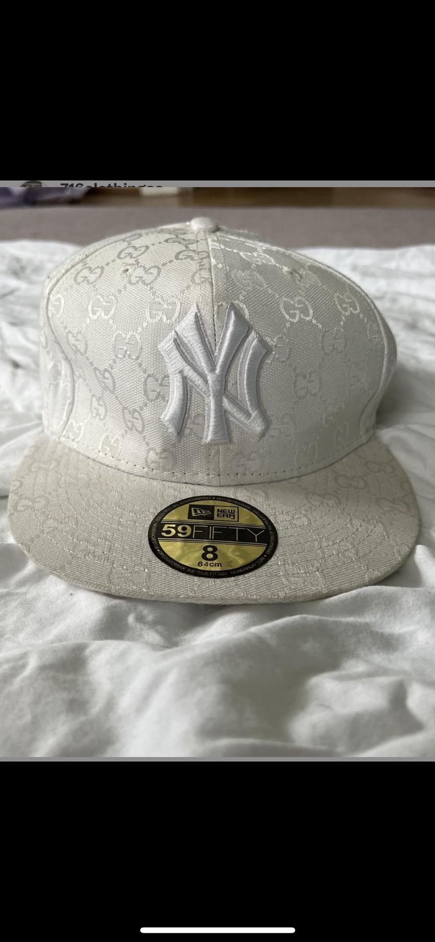 RARE Vintage New Era New York NY Yankees 59FIFTY Monogram gucci Fitted Hat Cap Grail