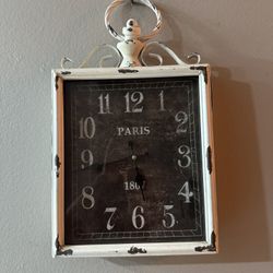 Distressed White Wall clock