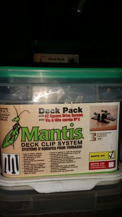Mantis deck clip system 250sq.ft