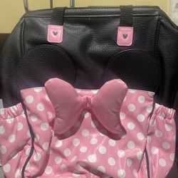 Disney Baby Diaper Bag, Minnie Mouse Big Bow, Backpack 