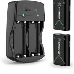 Smatree Controller Battery Compatible for Xbox Series X|S/Xbox One/Xbox One S/Xbox One X/Xbox One Elite Wireless Controller, 2 Pack Rechargeable Batte