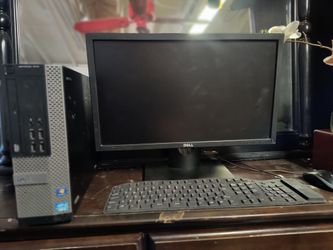 A Very Nice Dell Desktop With A Core I5 Intel Processor DVD ROM Windows 7 Currently Installed Comes With A Dell Widescreen Monitor Keyboard And Mouse