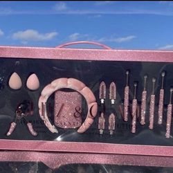 Glitz & Glam Viral tik tok Pink Rhinestone Makeup Brushes
