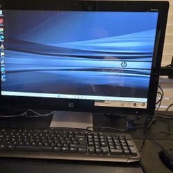 HP  DeskTop 🖥  Pavillion  23-Q112 - 2.9GHz.  CPU/12.0GB. RAM/1.0TB  HDD., Windows  11, AMD  A8 , DVD-RW,  WebCam,  Good Work ✔️ 