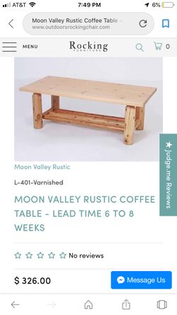Moon valley rustic coffee table