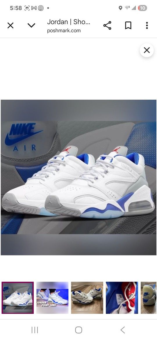 Nike Air Jordan Point Lane White Hyper Royal DA8032-101 ( GS ) Size 5Y