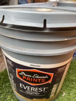 Beige flat paint 3 gallons 1 years old