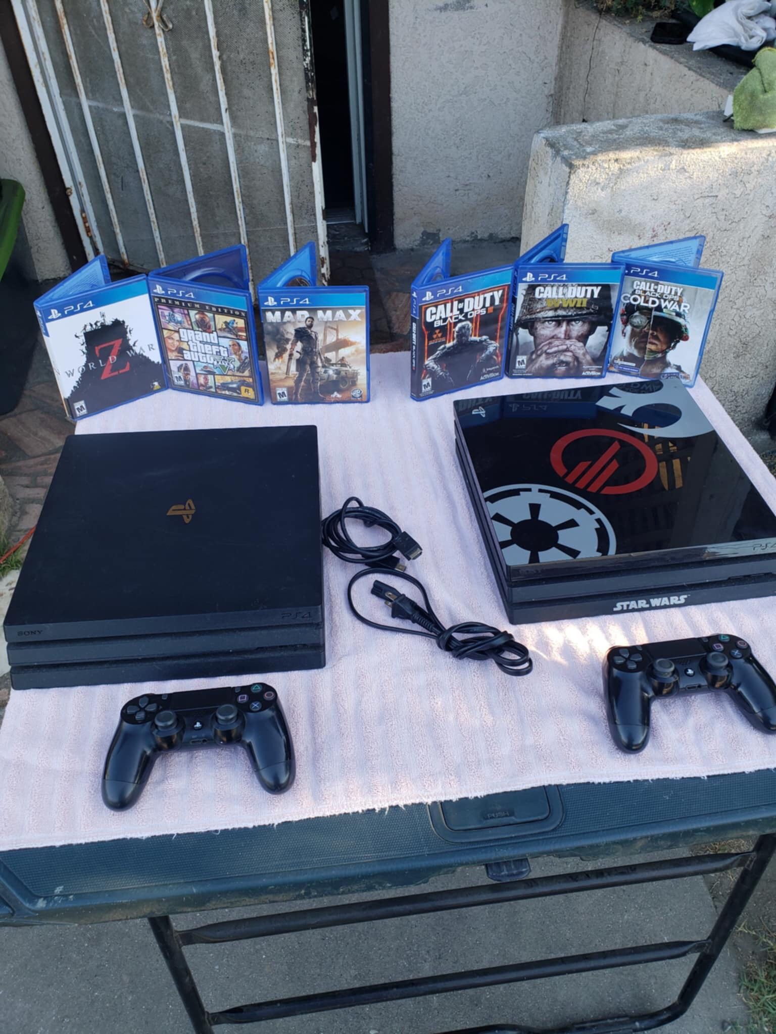 1 Original New Controller, 3 Any Games Any Games. 1 PS4 Pro 1,000GB 1TB $250! Any Playstation 4 Pro Combo. $500! Both Combos all work 100%