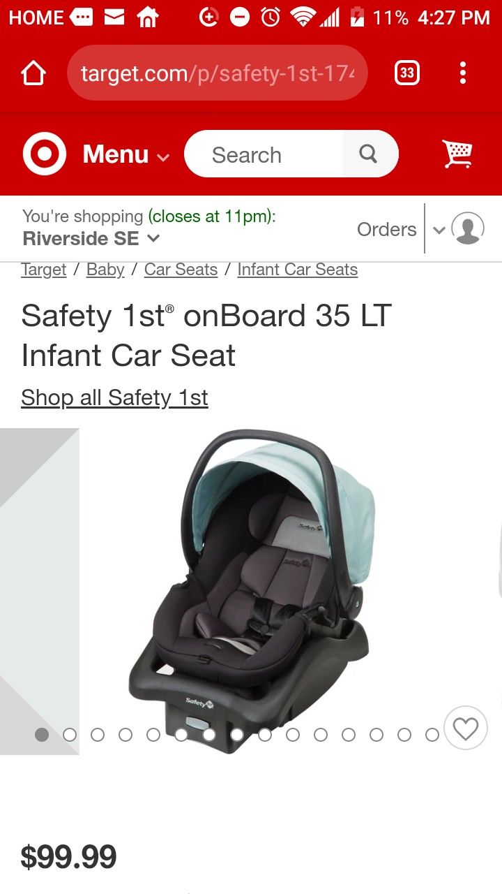 Safety 1st grade infant car seat _used