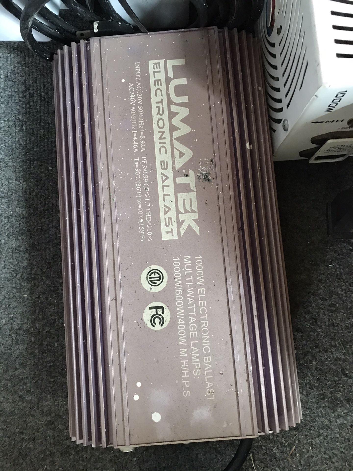 Lumatek Electronic Ballasts 1000W