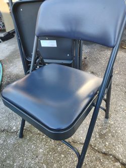 Blue Cushion Foldable Chairs