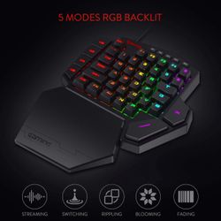 Redragon K585 DITI - One-handed RGB Mechanical Gaming Keyboard, 42 C-Type Keys Professional Gaming K