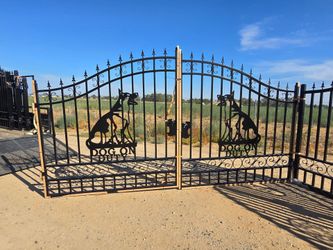Gate with dogs