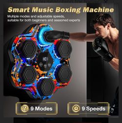 Smart Music Boxing Machine with Bluetooth & LED Lights