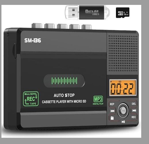 Cassette Player Converter W/ Micro SD Card