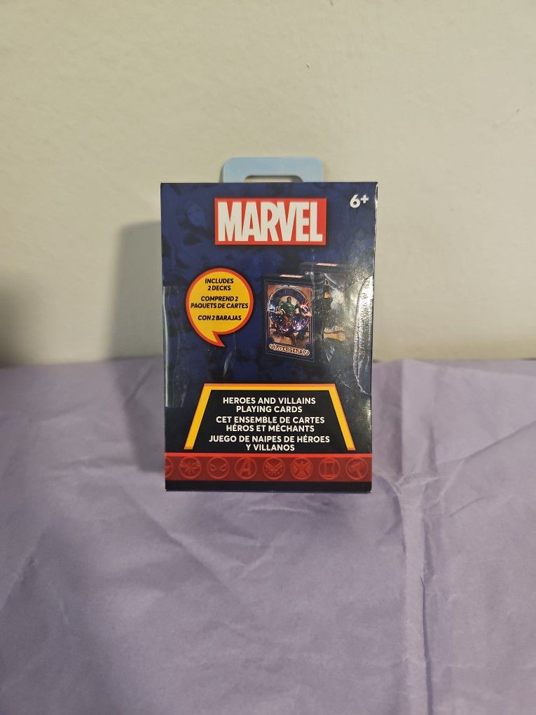 Marvel Heroes and Villains Playing Cards 2-pack set. 