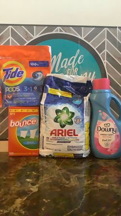 Laundry Bundle – Tide, Ariel, Bounce, Downy price is firm