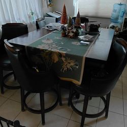 Tall Wood Dining Table And Chairs