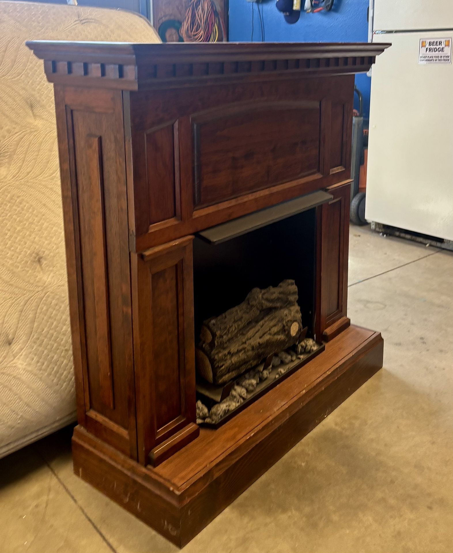 Beautiful Cherrywood Portable Fireplace
