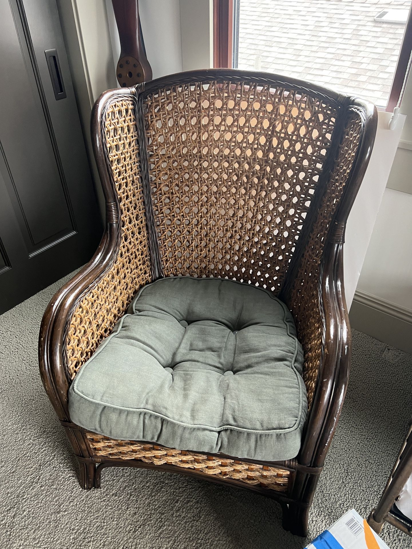 Cane Wing Back Chair 
