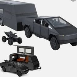 1:32 Die-Cast Metal Pickup Truck & Trailer – Xinhaodi Model – NEW in Box