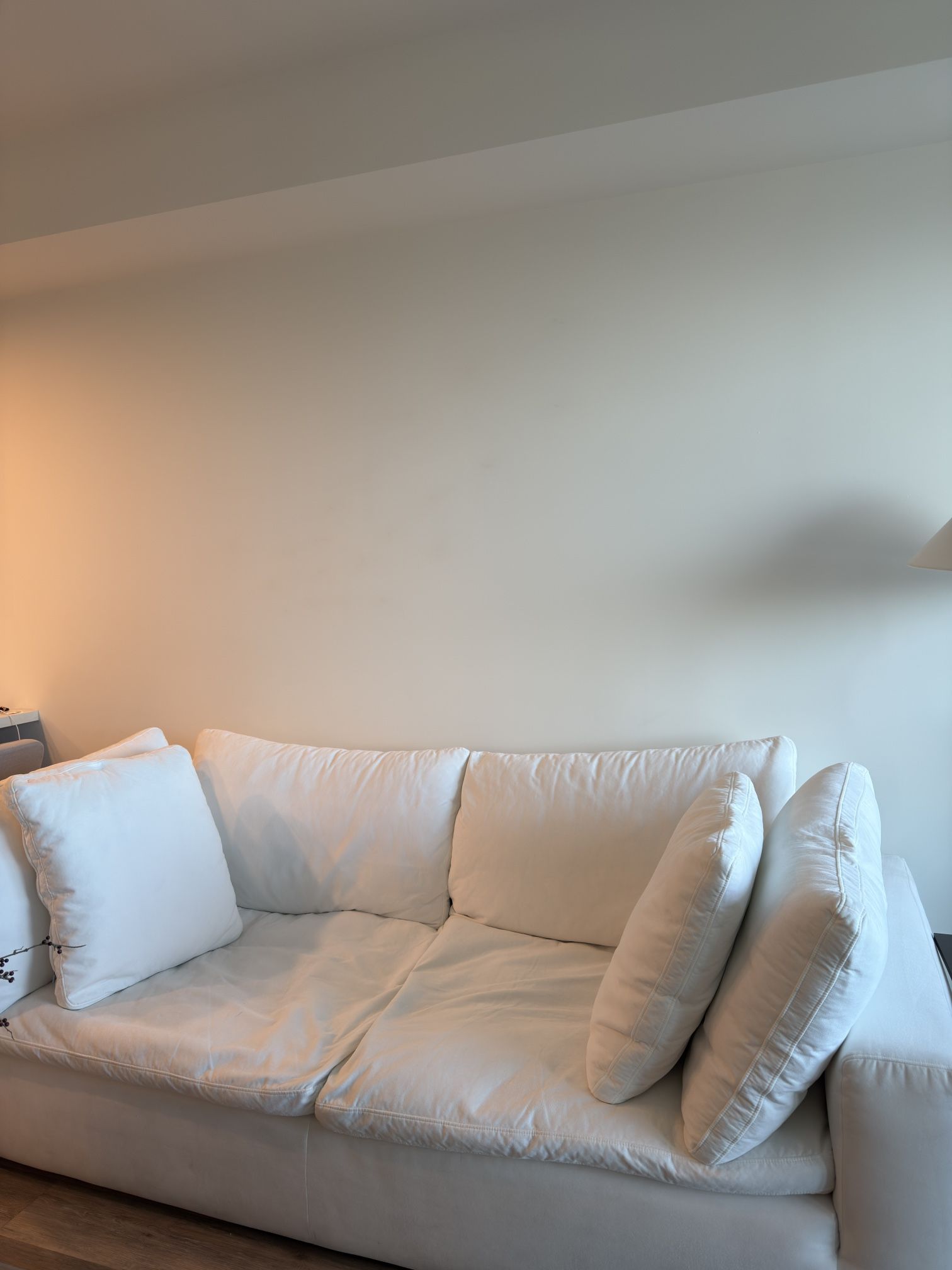 City Furniture Nixon White Fabric Sofa Cloud Couch