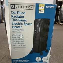 OIL-FILLED RADIATOR FLAT-PANEL ELECTRIC SPACE HEATER