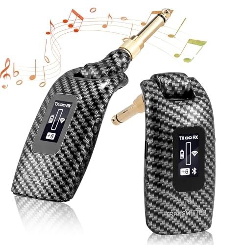 5.8GHz Wireless Guitar System with 24-bit/48kHz Lossless Audio, 4-Channel Support, and Bluetooth Connectivity for Electric/Acoustic Bass Gui