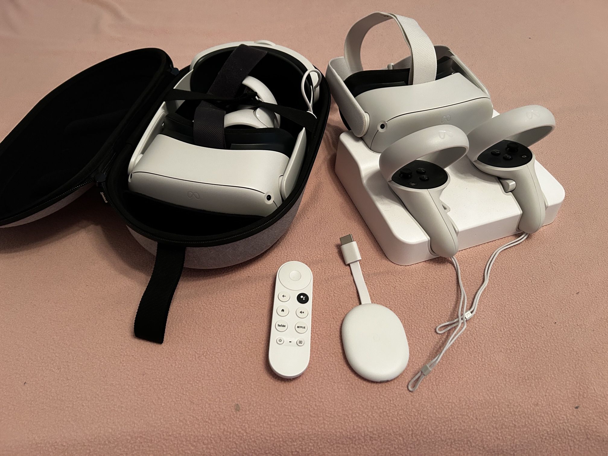 Two Meta Quest All In One VR Headsets Plus
