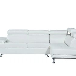 Global Bonded White Modern Sectional

