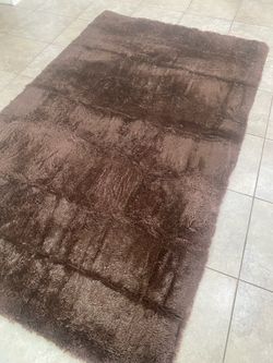 5x8 brown shaggy area rug
