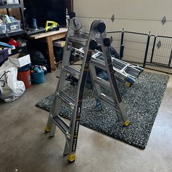 18’ Gorilla Aluminum Multi-positional Ladder (2 available)